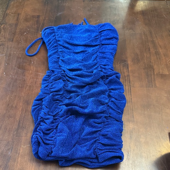 Jump Apparel Blue Ruched Dress - Picture 4 of 4
